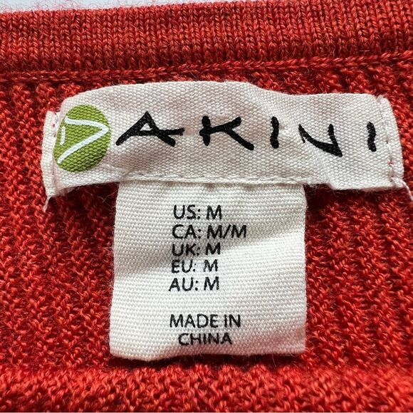 Akini Wool Blend Terracotta Dolman long Sleeve Lightweight Sweater - Picture 5 of 13